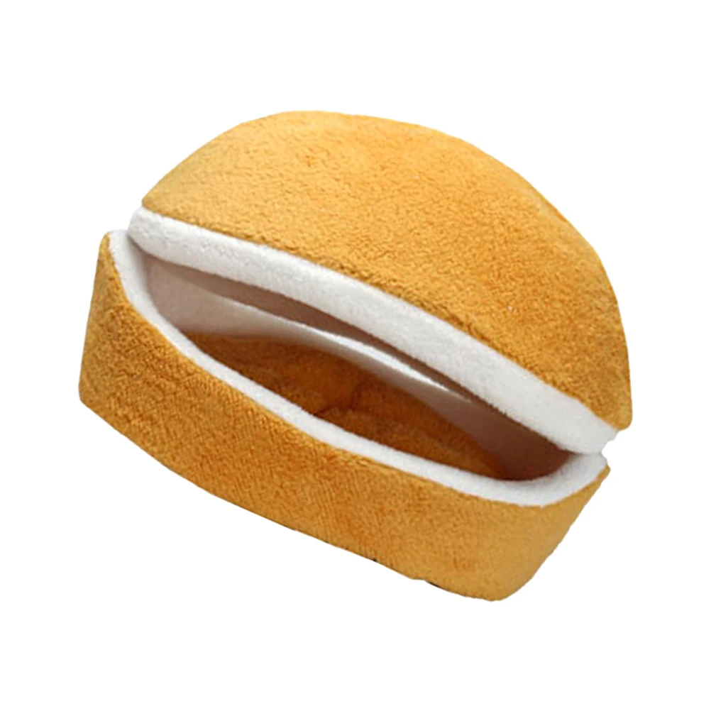 

Removable Cat Nest House Warm Cozy Detachable Hamburger Shaped Easy Soft Material Dog Cat Pig Pet Supplies