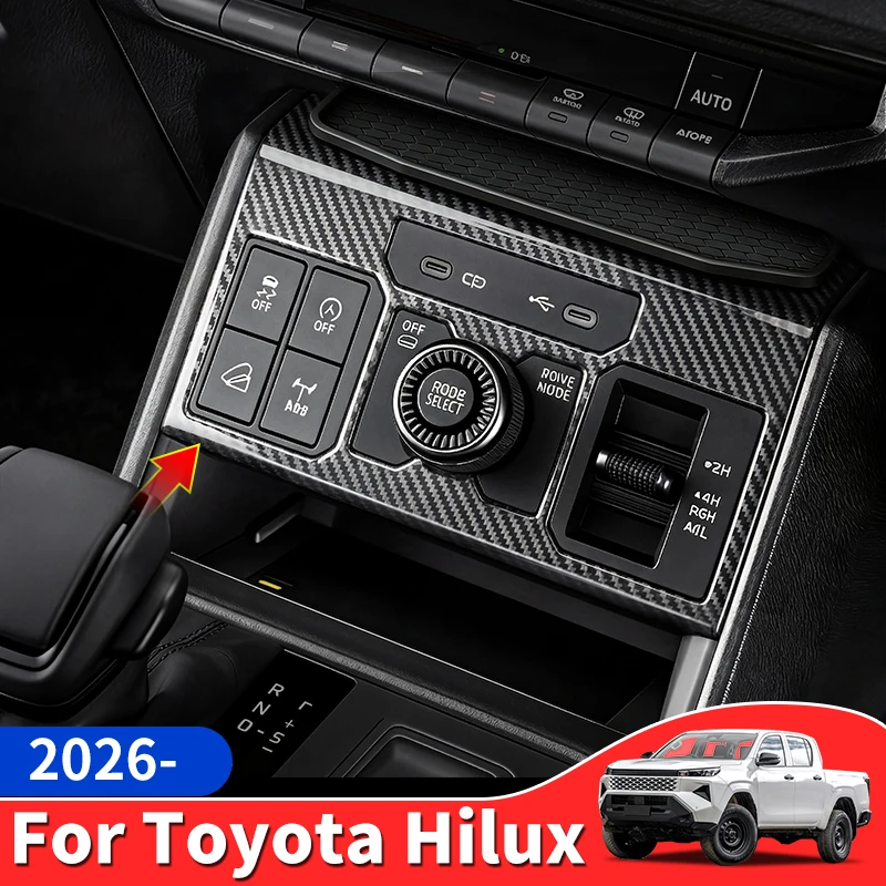 

For 2026 Toyota Hilux Hilux REVO Center Console Air Conditioner Control Decorative Panel Anti-Scratch Wear-resistant Car Interio