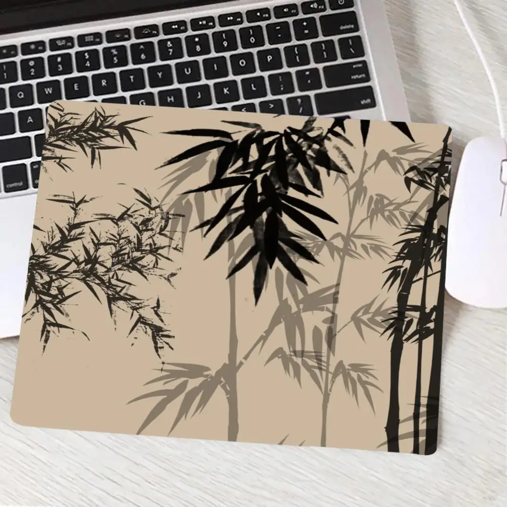 الخيزران الغابات الفن ماوس الوسادة ألعاب الكمبيوتر حصيرة مكتبية مربع الألعاب مكتب الملحقات البساط ماوس 45x40 سنتيمتر الكمبيوتر لوحة المفاتيح الجدول الحصير #2