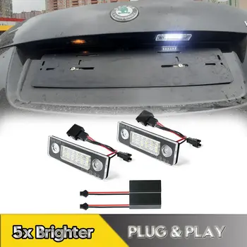 適用於斯柯達明銳 MK2 1Z 2003-2019 改款車型和 Rommester 5J 2006-2010 的 2 個 Canbus LED 車牌燈,OEM 編號:1Z0943021 10 最佳銷售 2006年式Skoda明銳 - №10