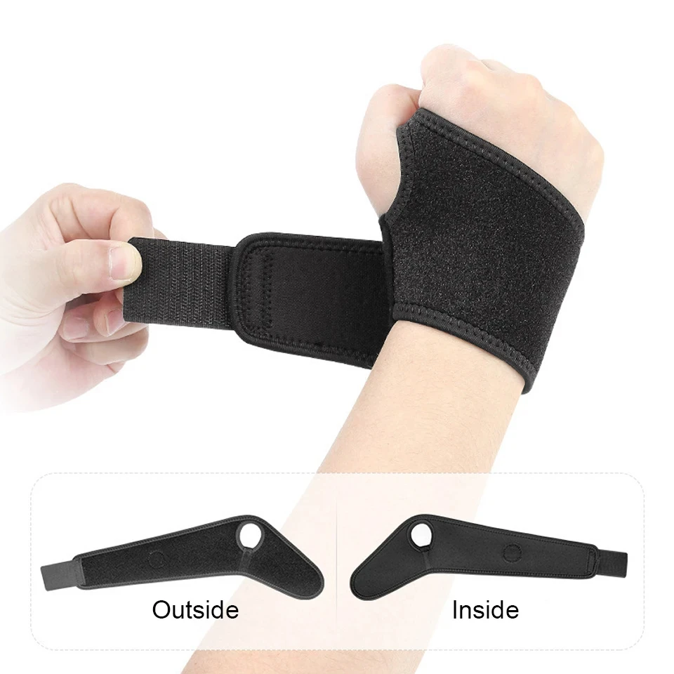 1Pcs Gym Wrist Band Sports Wristband Adjustable Wrist Brace Wrist Support Splint Fractures Carpal Tunnel Wristbands for Fitness