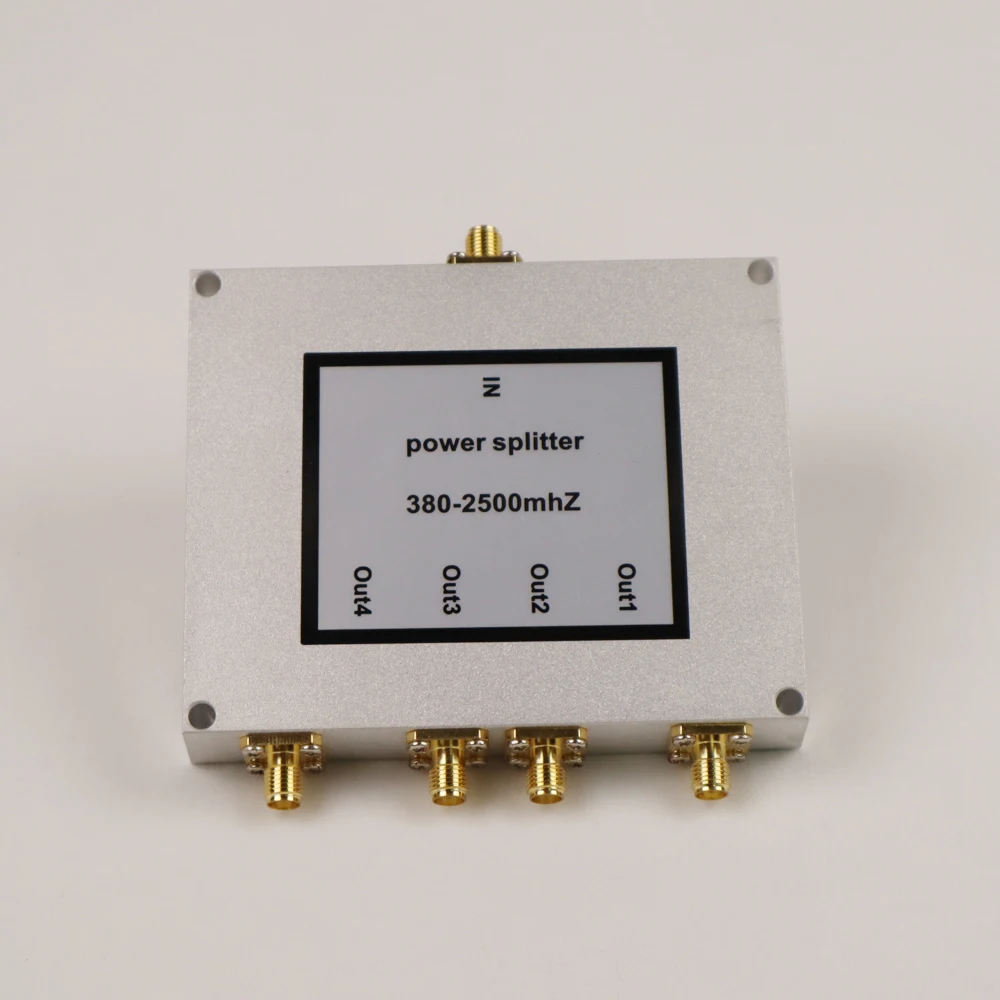 ZQTMAX 380MHz~2500MHz 4 Way SMA Power Splitter female divider for mobile Signal Booster TV Walkie talkie Divider Microstrip