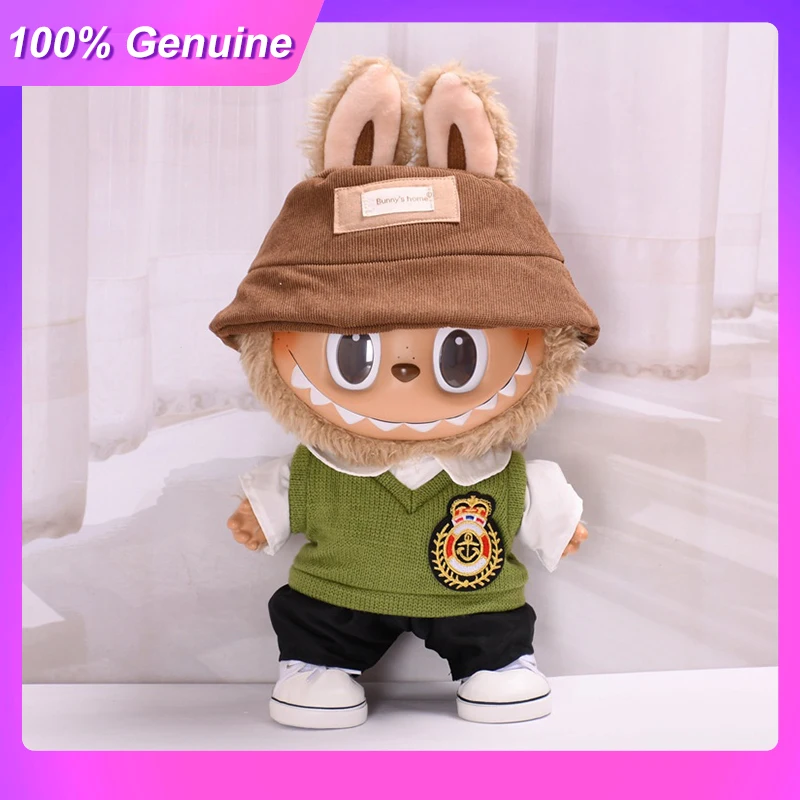 

Suitable For 38cm Labubu Clothes 38cm Doll Clothing Original College Style Set Hats Shirt Pants Shoes Leisure Comfortable Suit