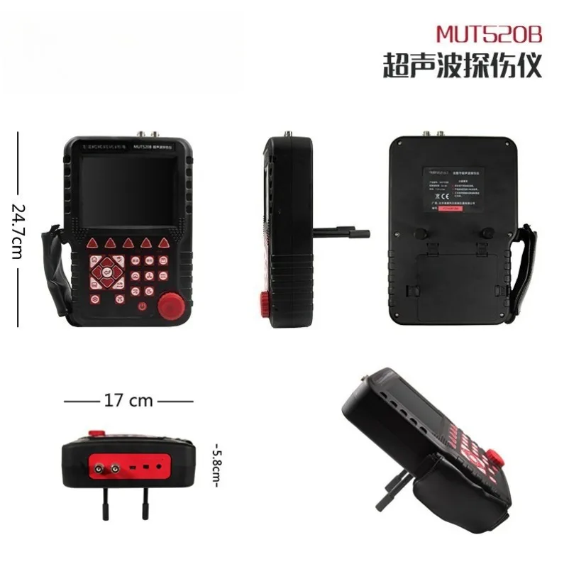 Acoustic Flaw Detector Digital Portable Metal Internal Weld Nondestructive Testing Defect Test Block MUT520B