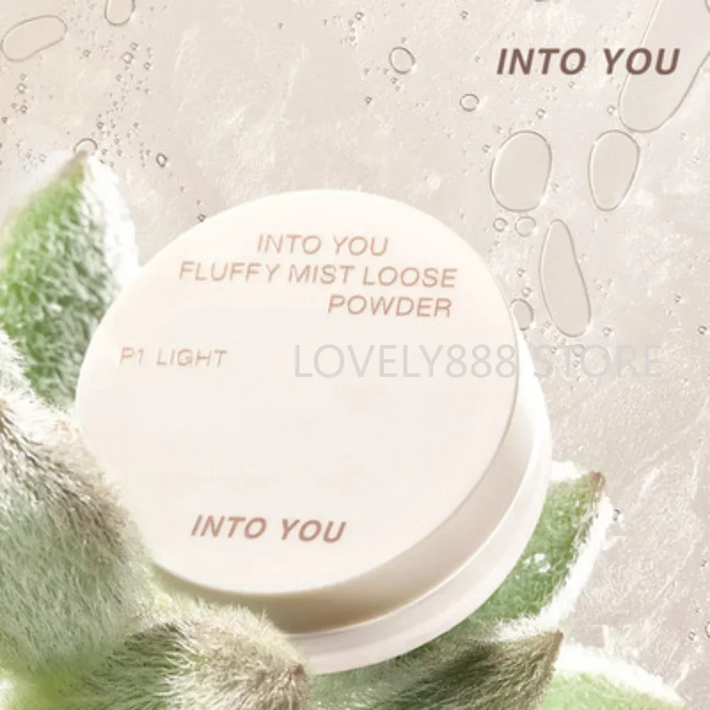 INTO YOU maquillaje polvo suelto polvo facial esponjoso impermeable ajuste mate acabado control de aceite maquillaje coreano cosméticos profesionales