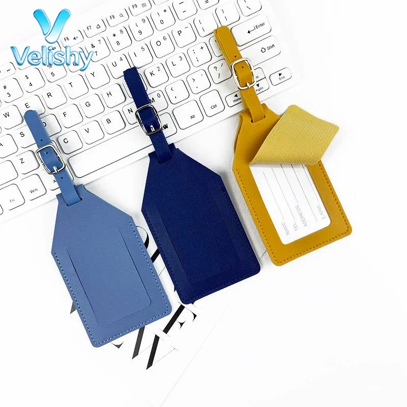 PU Leather Handbag and Luggage Tag with Air-tag Integration for Travelers on the Go