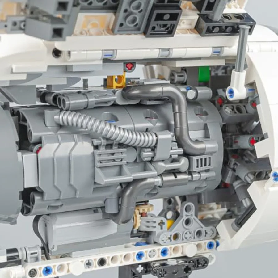 Aircraft Turbofan Turbojet Engine Model Kit That Works Build Your Own Engine for Adults MOC133571 DIY Simulation Engine Designe