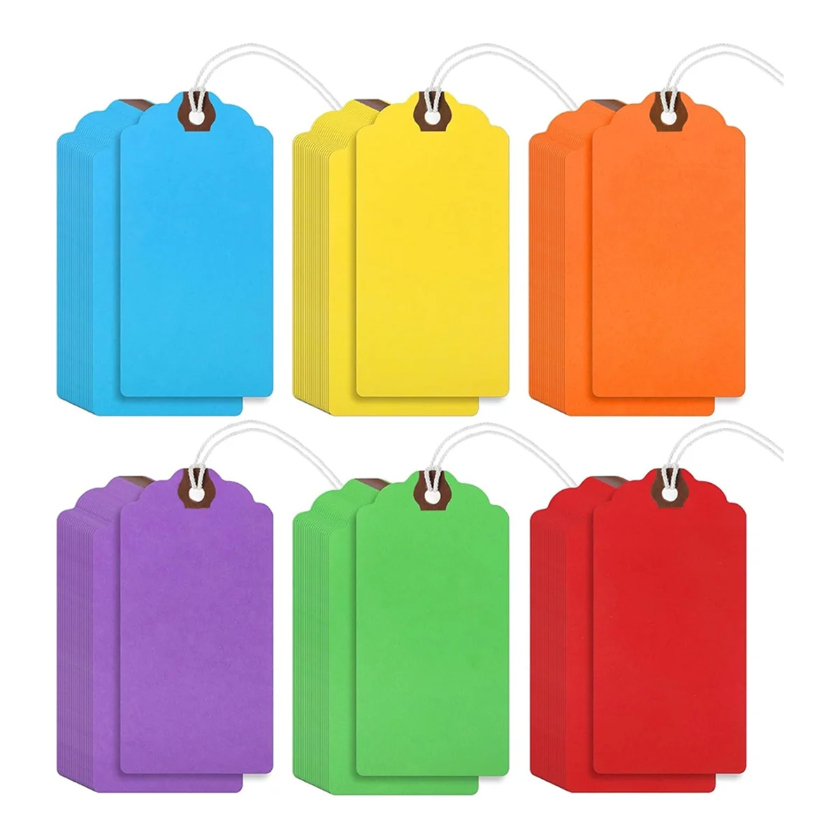 CS-240Pcs 4 3/4 X 2 3/8In Manila Labels Shipping Labels Cardboard Labels With String Hanging Labels With Reinforced Holes