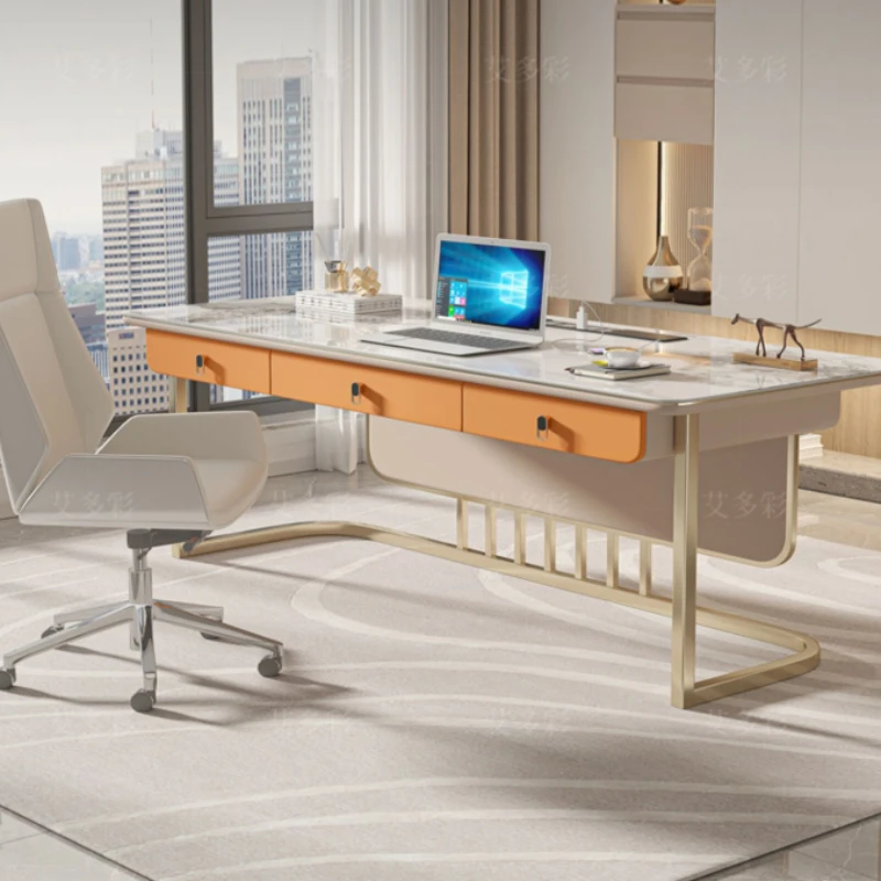 Light luxury desk rock slab consultation table modern simple negotiation table medical beauty beauty salon reception