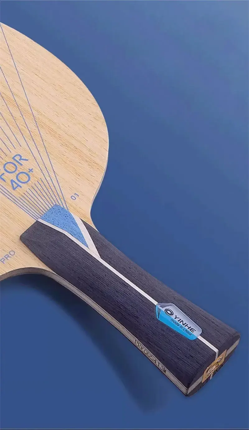 YINHE PRO Serie Tischtennisschläger Pro 01/01G/03/05 Ping-Pong-Schläger Grundplatte 5+2 ALC-Faser Originalverpackung – Detail 3