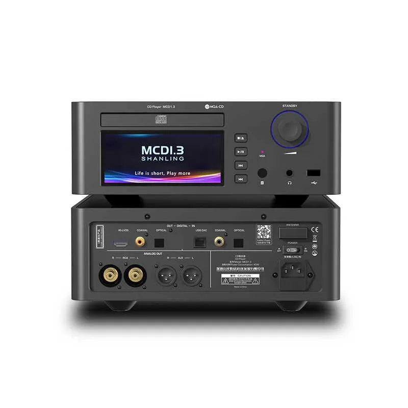SHANLING Multifunctional MCD1.3 Digital and Streaming Audio Player 220V SAA7824+DA11 Servo System Support for MQA-CD/CD