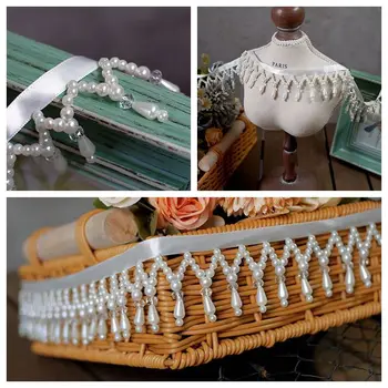 Ruban perlé fait à la main, pompon, cristal, perle, dentelle, pendentif perlé, accessoires de jupe cheongsam, DIY, nouvelle collection