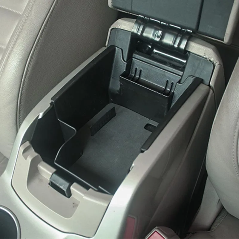 Armrest Storage Box Space-saving Matched ABS Auto Secondary Storage Tray for Ford Escape 2013 2014 2015 2016