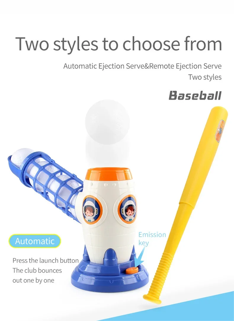 Jouet électrique de fusée RC pour enfants, lanceur de baseball, balle de sport, pratique de service, ensembles de jeu pour enfants, machine à catapulte automatique, jouets pour garçon