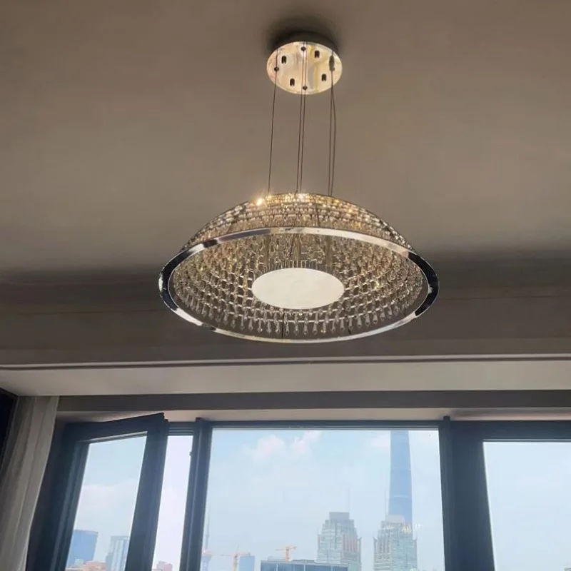 crystal chandelier E26 living room iron base hotel lobby villa restaurant shining and beautiful