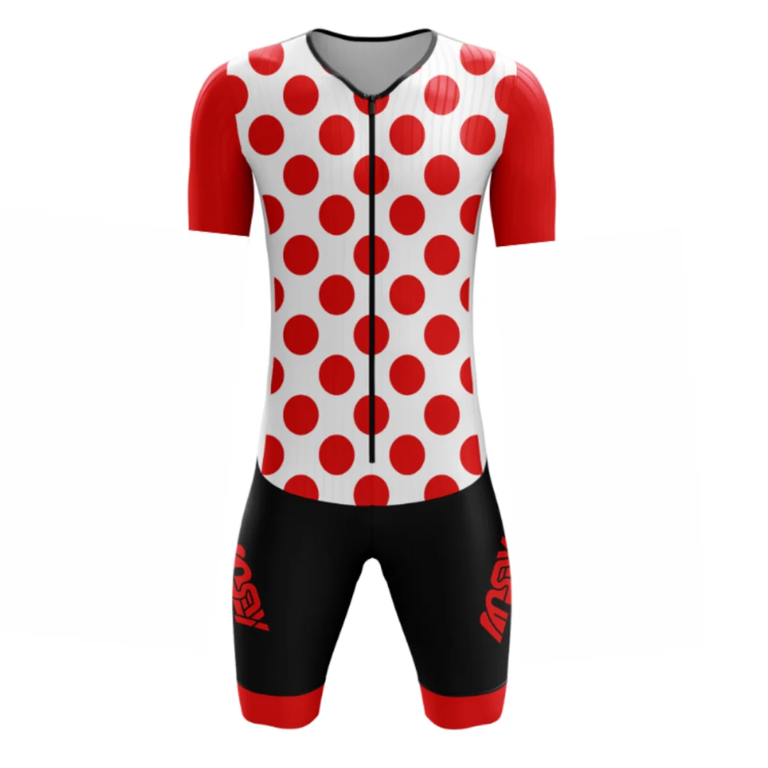 

2026 Men's Triathlon Suit Jumpsuit Short Sleeve Cycling Thin Pad Skinsuit for Run Swim Bike Sportswear for Male Athletes