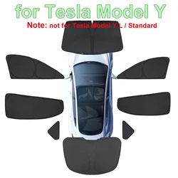 Privacy Full Cover Car Sunshade For Tesla Model Y Juniper 2025 Sun Shade Window Sunroof UV Shield Camping Travel Accessories