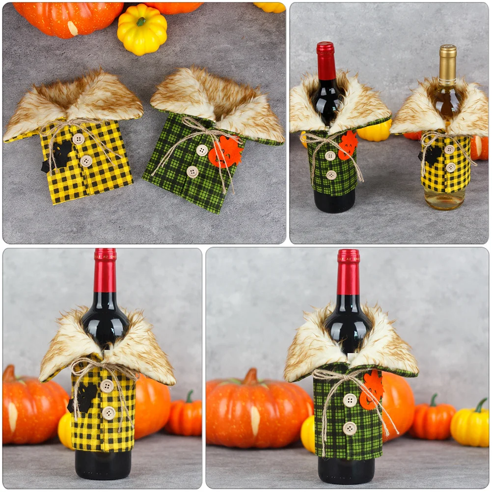 

4Pcs Bottle Sleeves Elegant Wine Bottle Covers for Party Wedding Events Reusable Decorative Ornaments Suitable for Hotel