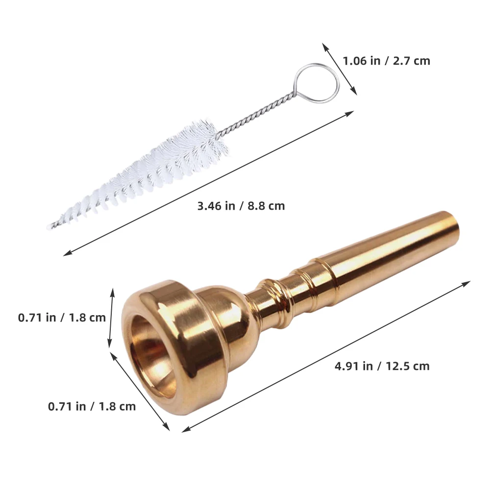 1 set trompetmondstuk reinigingsborstelset met 3C mondstuk koper materiaal voor hoorns trompetaccessoires beginners