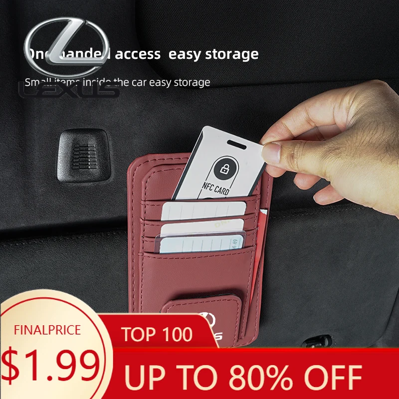 

Interior Mouldings Car Sun Visor Card Bag Storage Clip Glasses Storage Accessories For Lexus F SPORT ES UX 300e GS GX IS LS LX L
