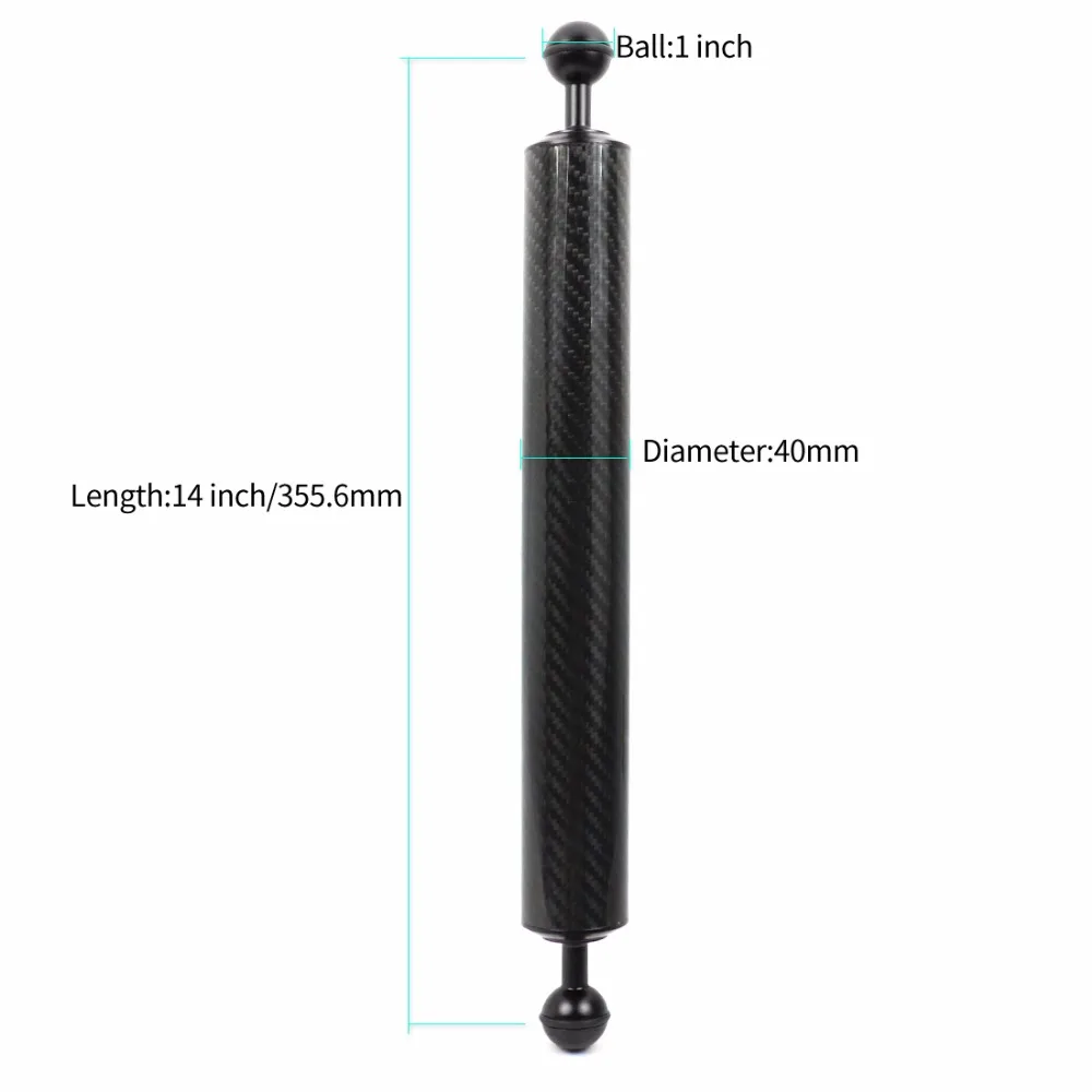 Tauchen DSLR Kamera käfig Dual Handheld Tray Halterung Buttery Clip Kohle faser Verlängerung sarm schwimmende Stativ halterung für Gopro 13 – Detail 34
