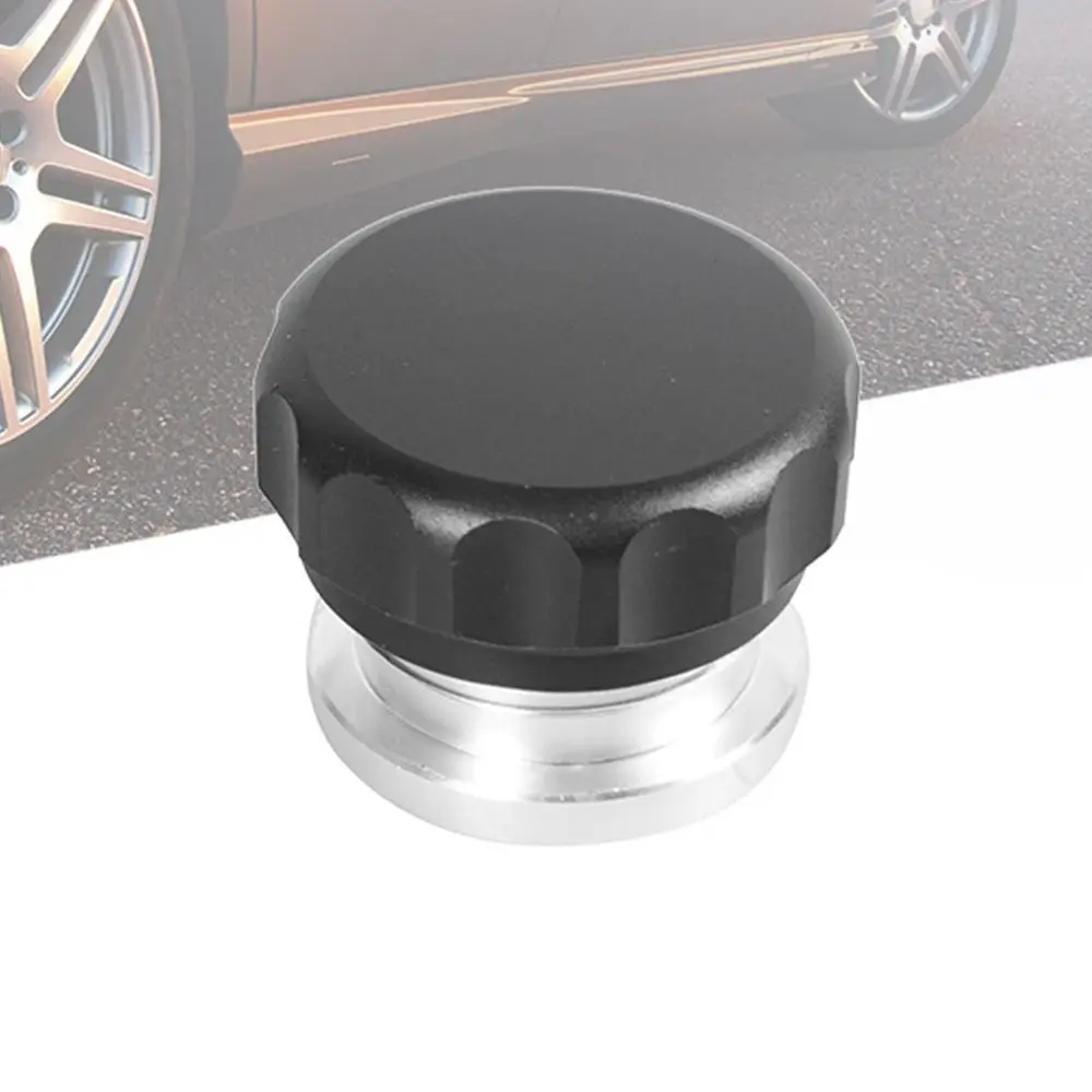 Replacement Modified Fuel Tank Cap Aluminum Alloy Fuel Cap Coolant Reservoir Caps 1/1.5/2/3in Black Oil Filler Plug Cover