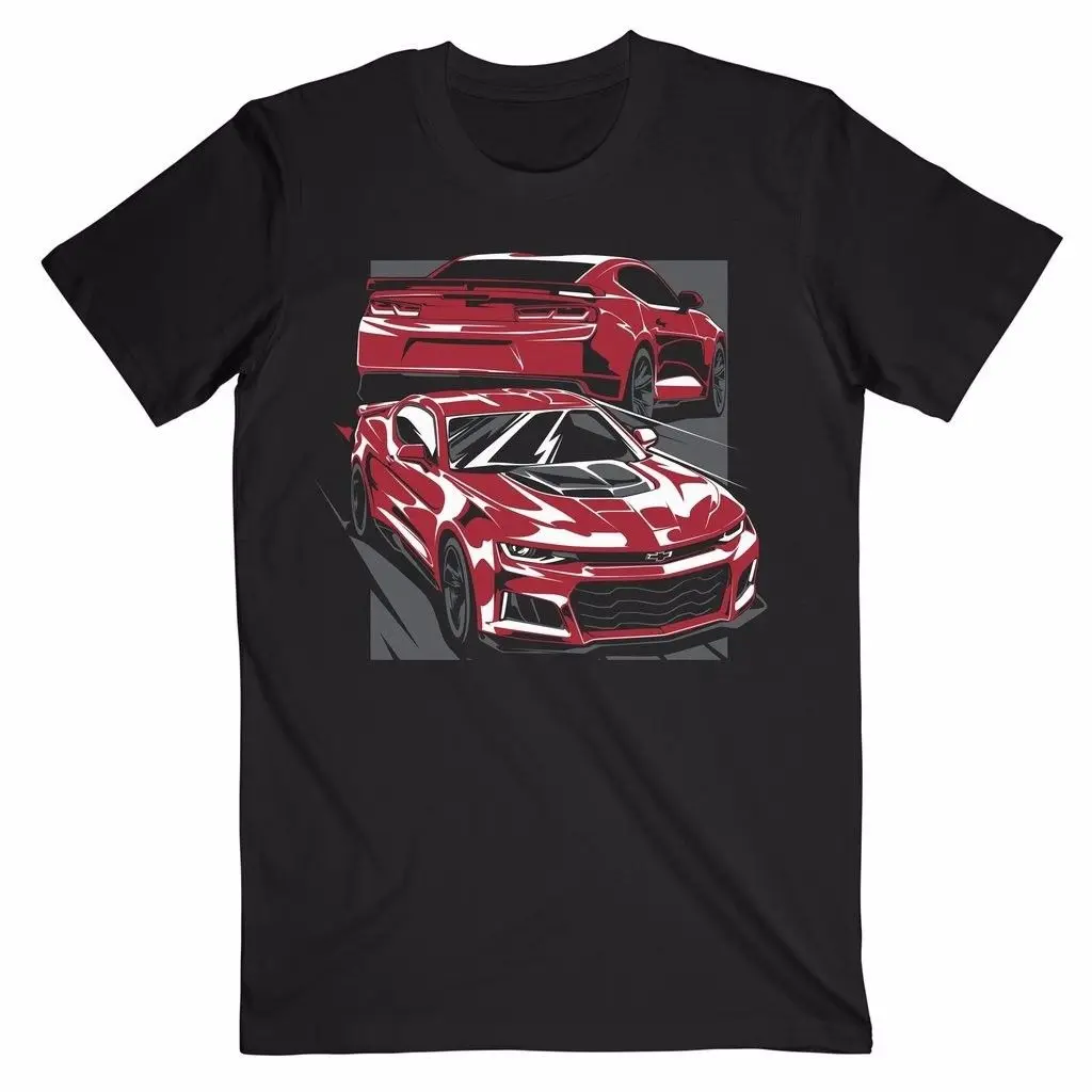 

Hot Sale Summer Chevy Camaro Zl1 T-shirt American Muscle Men O-neck Cotton Man Shirts Hip Hop Tees Tops
