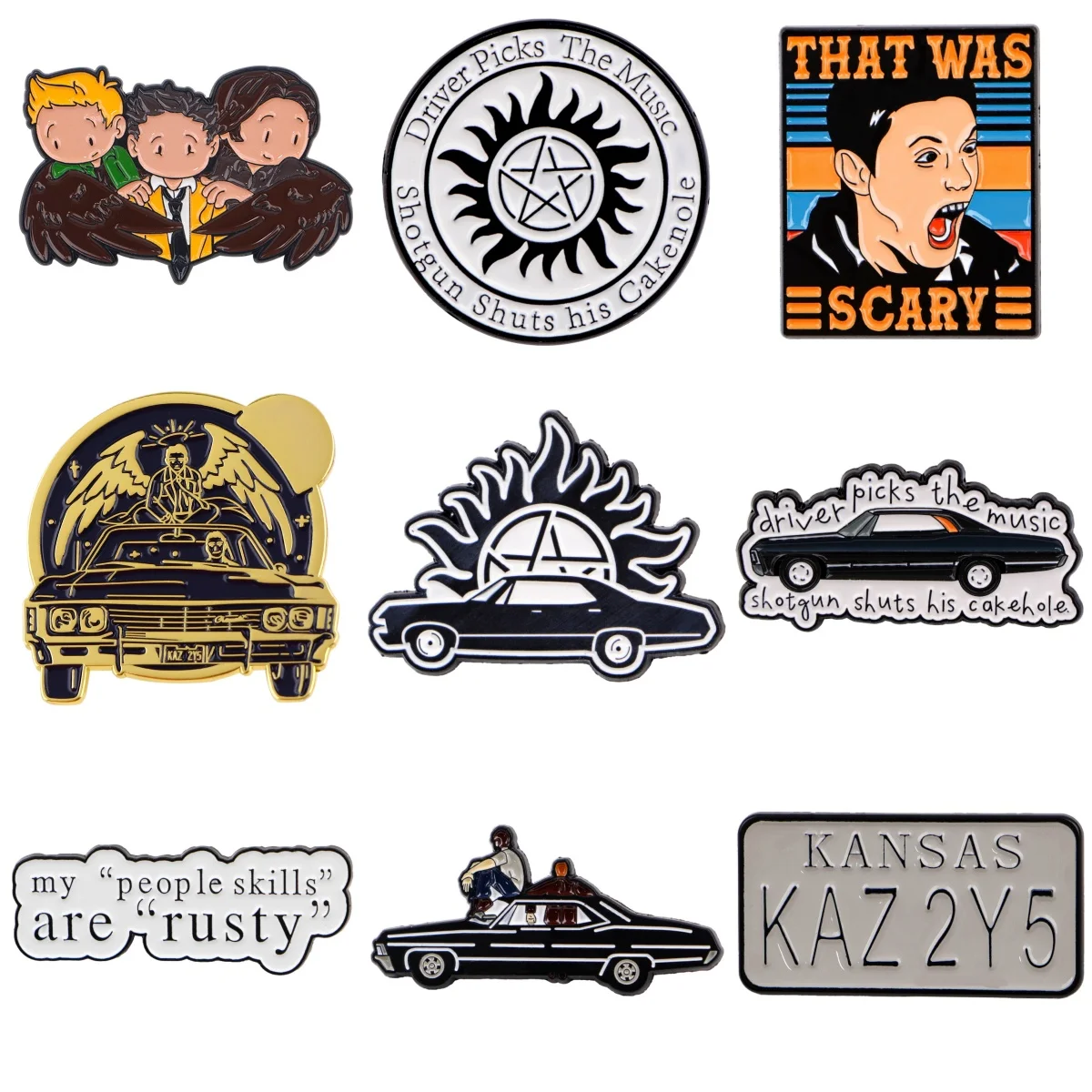 Broche d'inspiration TV en émail surnaturel pour manteau, broches pour femmes, Badges à revers à la mode, bijoux cadeau pour Fans et amis