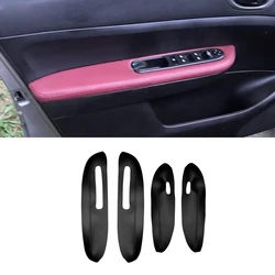 For Peugeot 307 2004 2005 2006 2007 2008 2009 2010 2011 2012 2013 4pcs Car Door Armrest Panel Microfiber Leather Cover Trim