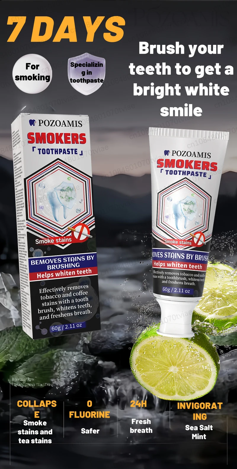 POZOAMIS 30% Hydroxyapatite Toothpaste, For Home Use, Deeply Cleans And Whitens Teeth, Freshens Breath, Protects Gum Health, And Removes Plaque And Tartar.