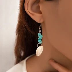 Tocona Bohemia Shell Sea Star Drop Dangle Earrings for Women Fashion Geometric Alloy Metal Sea Beach Party Jewelry сережки