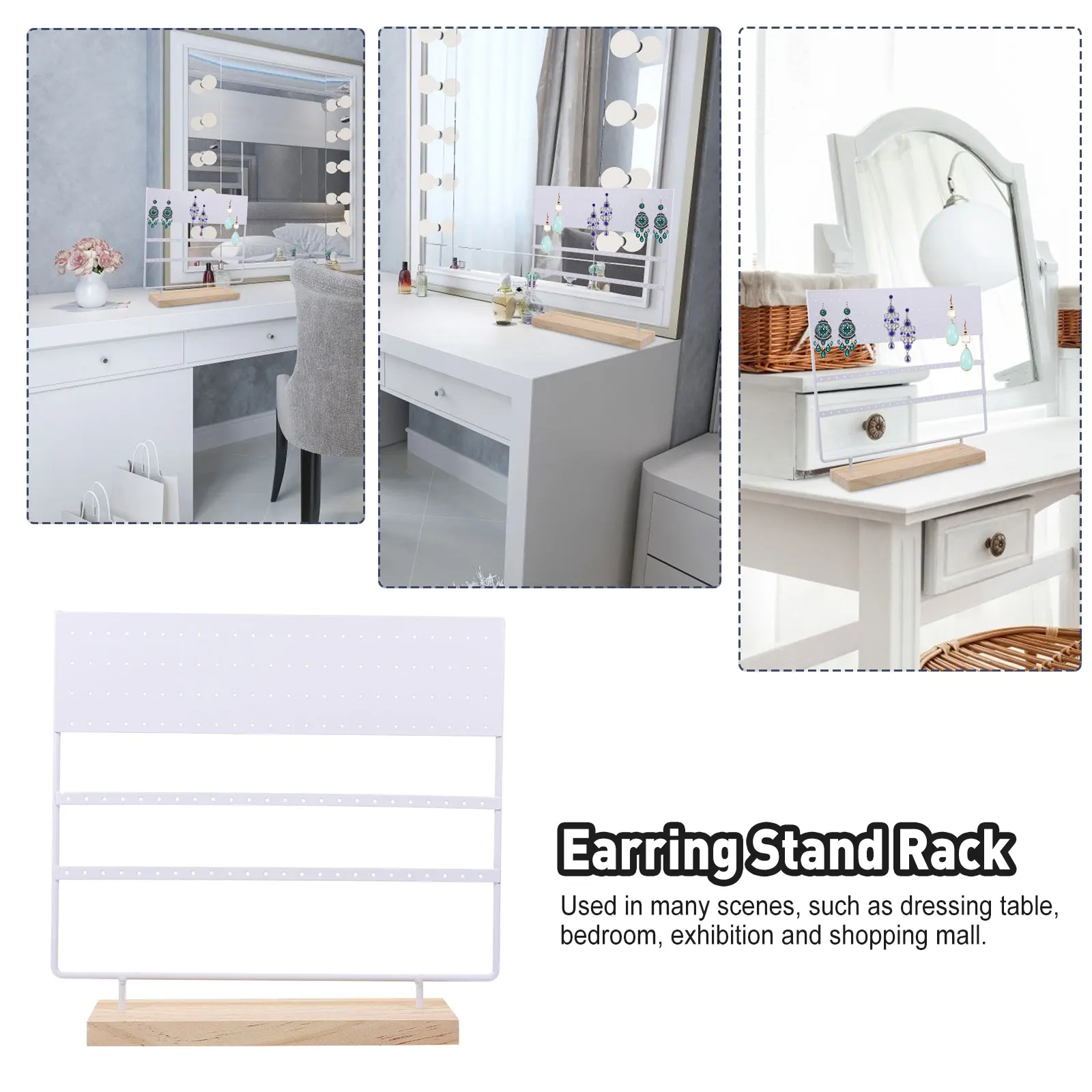 

Earring Display Stand Jewelry Holder Organizer Storage Rack Boutique Tree Iron Stud