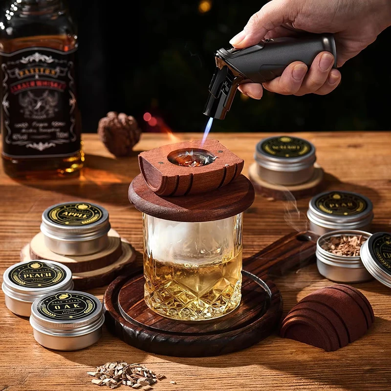 

Cocktail Smoker Kit Wine barrel Shaped Bourbon Whiskey Smoker Infuser Kit Birthday Whiskey Gifts for Whiskey Lovers