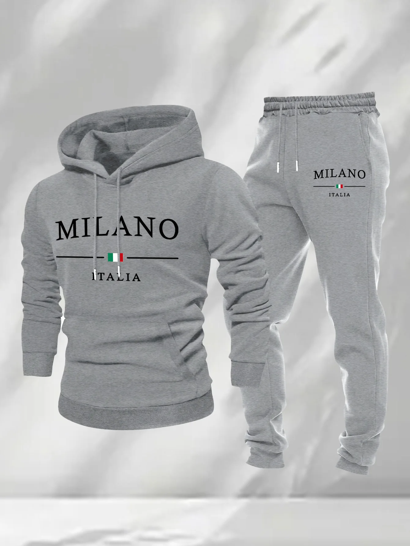 2025 봄가을 베스트셀러 남성 후드티 세트 부드럽고 피부 친화적인 캐주얼하고 세련된 레터 프린트 남성복