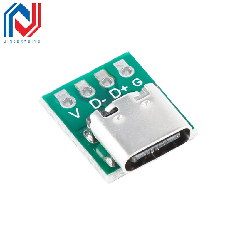 1/5Pcs USB 3.1 Type C Connector 16 Pin Test PCB Board Adapter 16P Connector Socket For Data Line Wire Cable Transfer