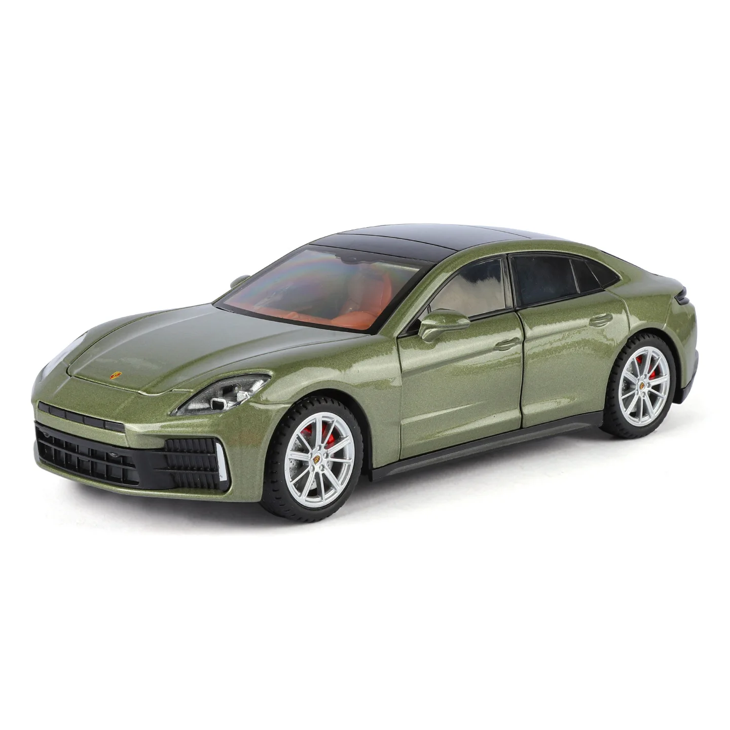1:24 panamera liga de metal modelo fundido carro som e luz puxar para trás veículo miniauto presente de feriado com meninos