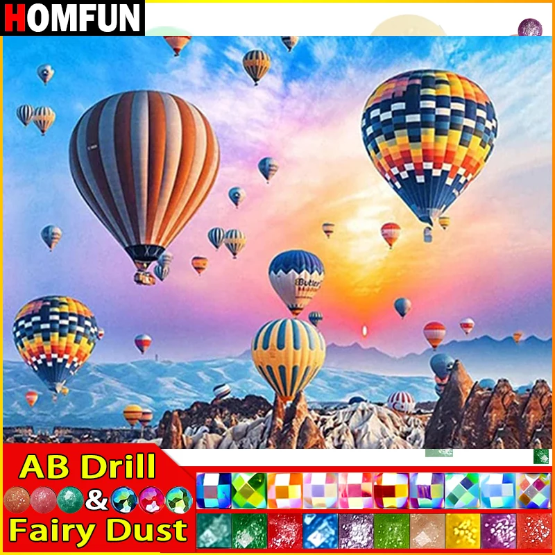 HOMFUN Fairy Dust AB 5D Diy Diamond Painting Cross Stitch 