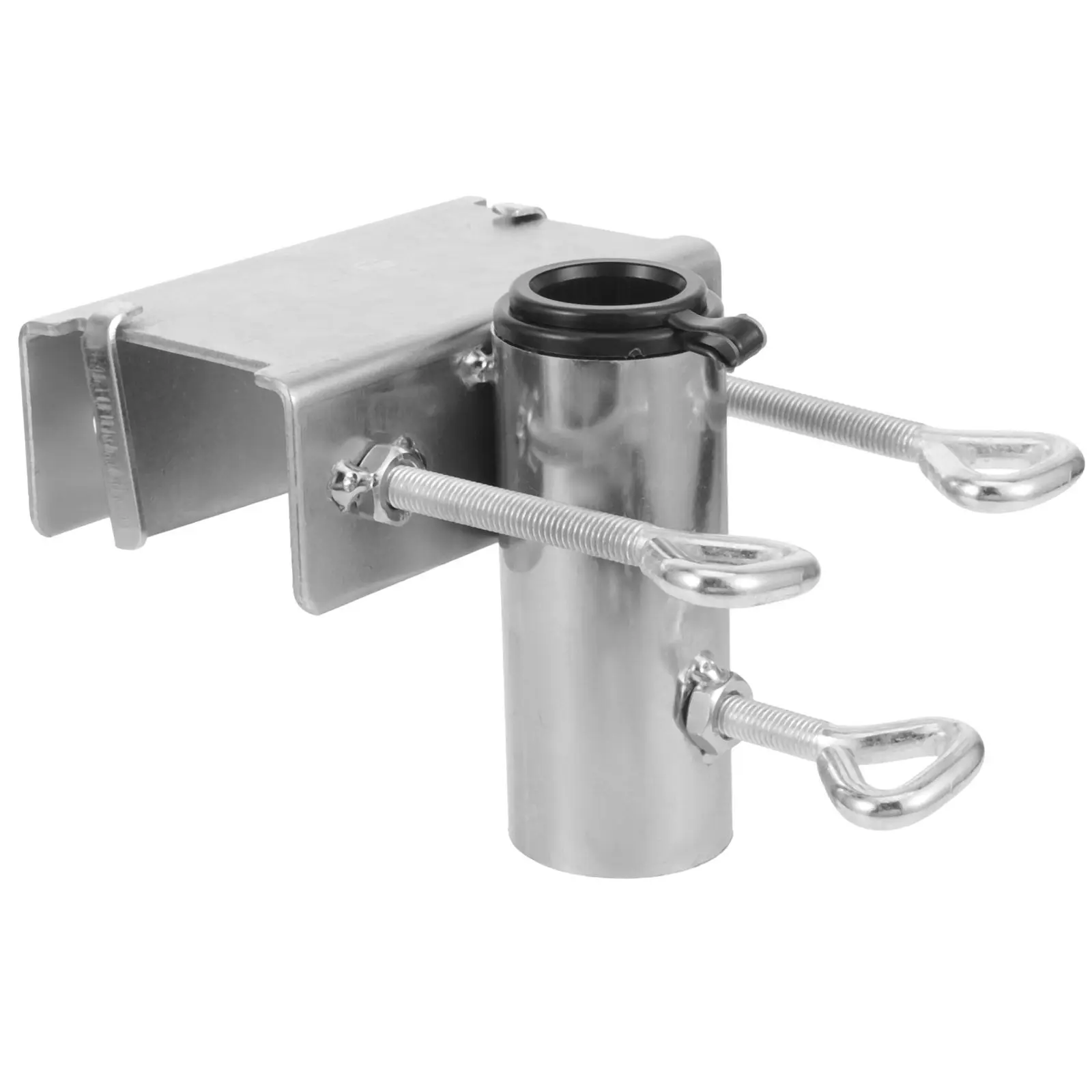 Metal Patio Umbrella Holder Adjustable Clamp Deck Balcony Railing Mount Outdoor Umbrella Stand Heavy Duty Parasol Base