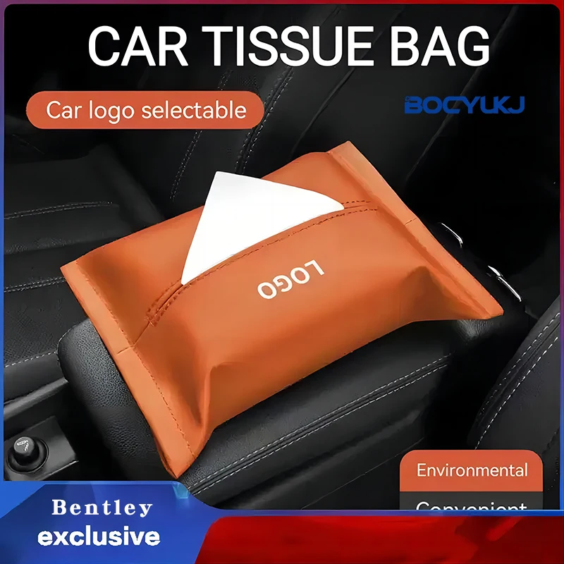 

Leather Car Seat Back Sun Visor Armrest Type Tissue Box Case Cover Interior For Bentley Europe Mushang Elegant Continental EXP