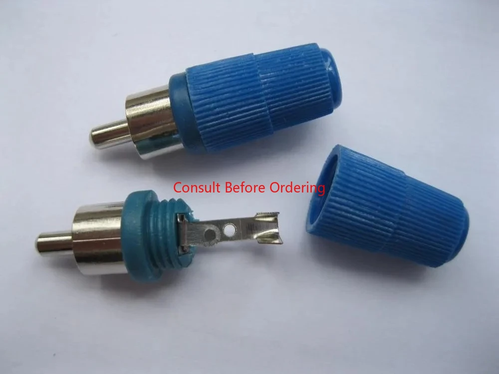 

Wholesale Solder Blue RCA Plug Audio Video Connector (have No Soft Tail) 500 Pcs Per Lot Hot Sale