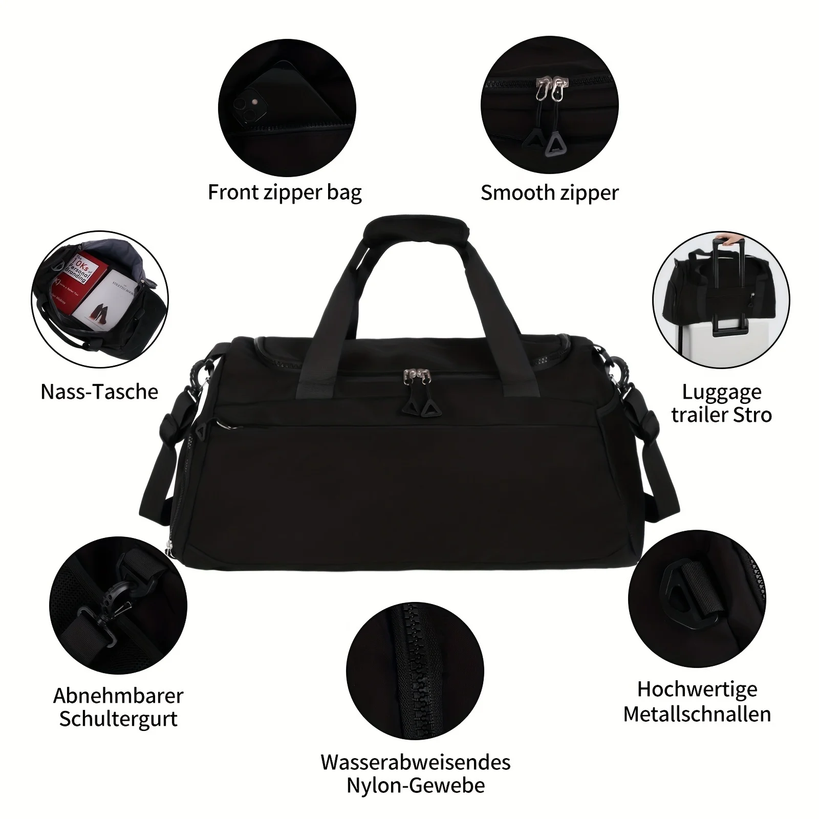 1 шт., 7,93 галлона, спортивная спортивная сумка большой емкости, водонепроницаемая сумка для фитнеса на молнии, подходит для спортивных тренировок, плавания, баскетбола