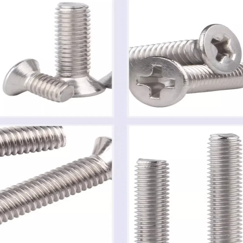 (M6x20-5000PCS M6*40-500PCS) 304 Stainless Steel Cross Phillips Flat Countersunk Head Screw Bolts
