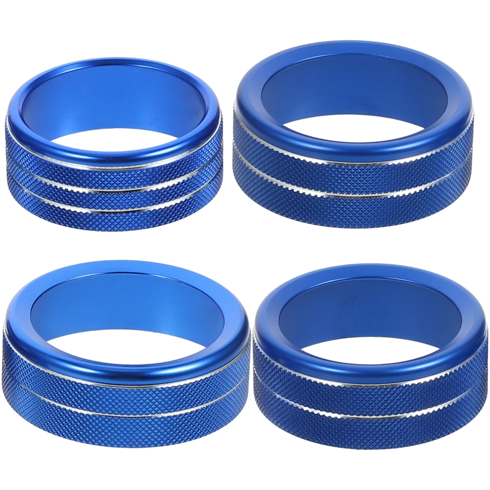 

4pcs Air Conditioner Switch Decoration Ring Knob Cover Car Conditioning Trim Aluminum Alloy For JLU 2018