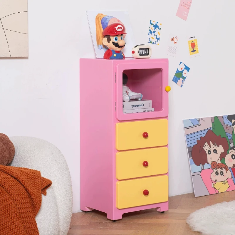Bedroom Living Room Dopamine Cabinet Narrow Cabinet Bucket Storage Storage Sofa Side  Grocery