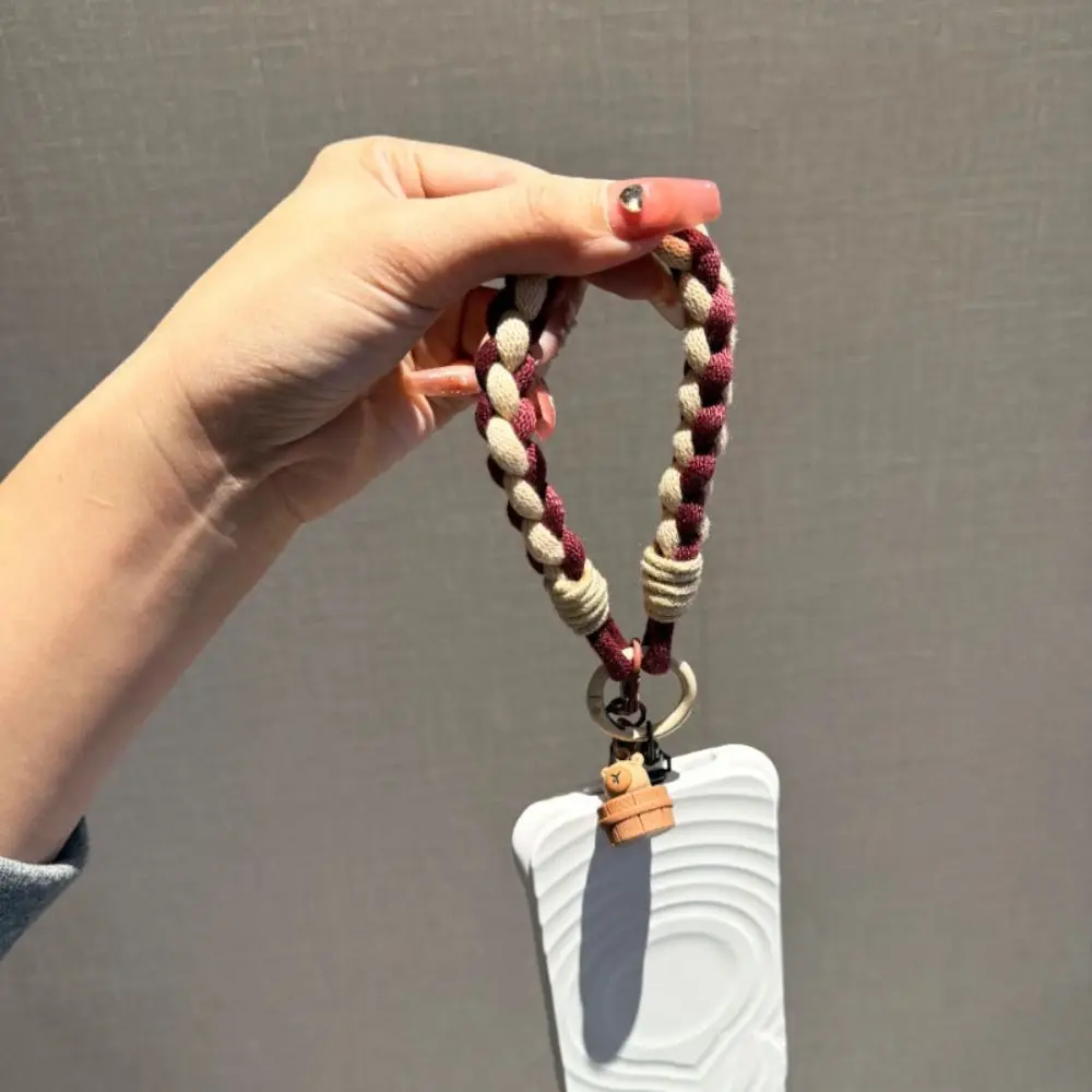 

Съемный кулон для телефона с капибарой, короткий ремешок для телефона, брелок с капибарой, анти-потерянный веревка, ремешок для мобильного телефона