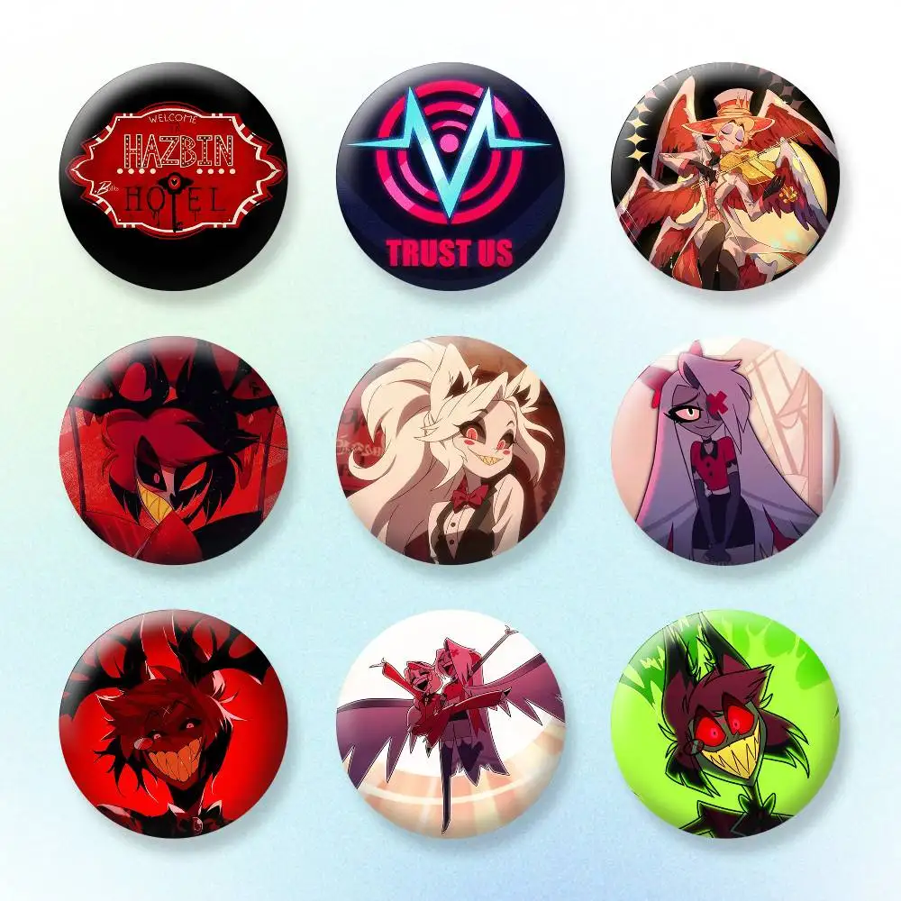 

Hazbin H-Hotel Button Pins Backpack Clothing Decor Brooch Badge Jewelry Gifts for Kids