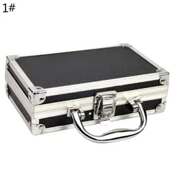 Portable Aluminum Alloy Tool Box Practical Storage Travel Carry Case with Lining Sponge Inside Impact Resistant