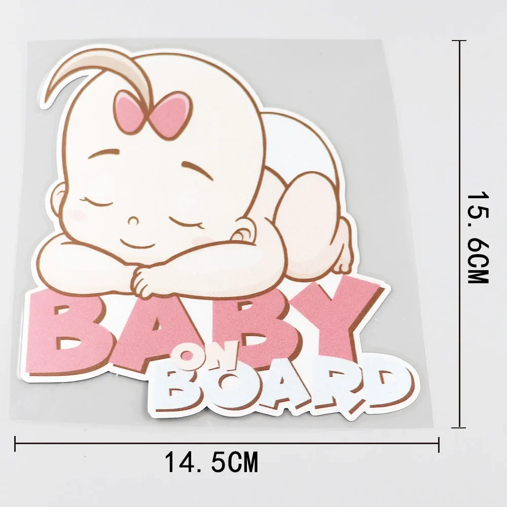 14.5CMX15.6CM Personality Customization Baby ON Board Car Sticker Pvc Decal Sleeping Baby for Opel Stickers