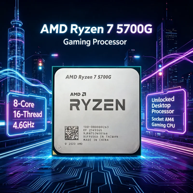 AMD R7 5700G AM4 Processor 7nm 8 Cores 16 Threads 4.6GHz 16MB L3 100-000000263