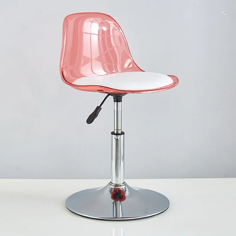 Nordic moderno cadeiras de bar café acrílico luxo giratória banqueta minimalista curto sillas para comedor restaurante móveis